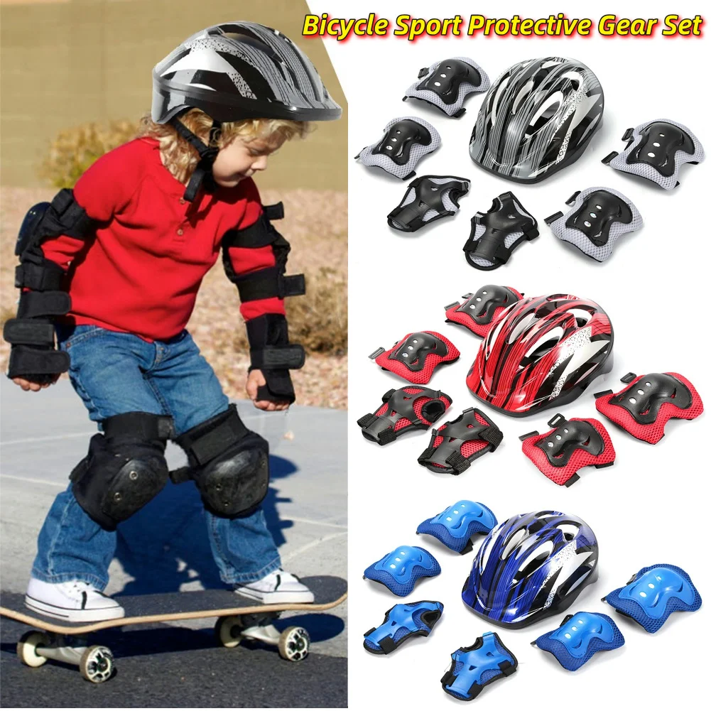 Cycling Protective Gear - 7Pcs Bicycle Sport Protective Gear Set